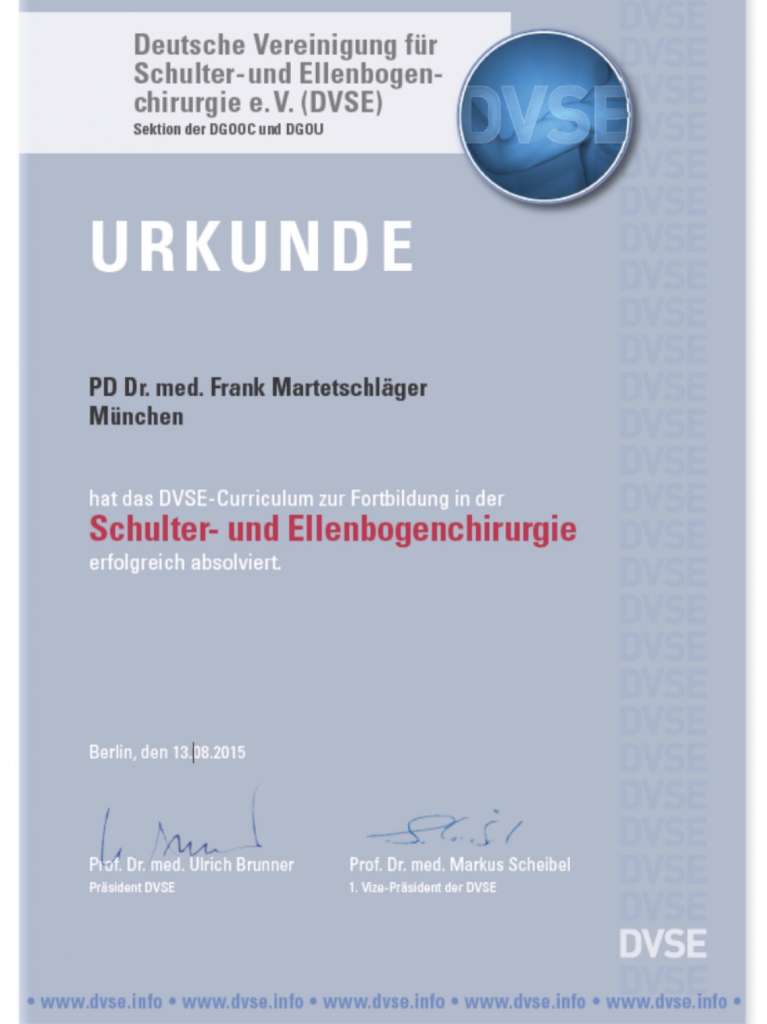 Prof. Dr. med. Frank Martetschläger - DSVE