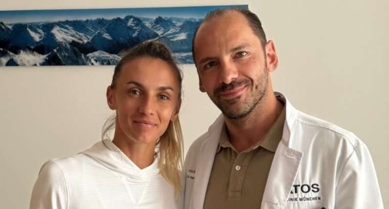 Tennisprofi Lesia Tsurenko zur Behandlung an der ATOS Klinik München